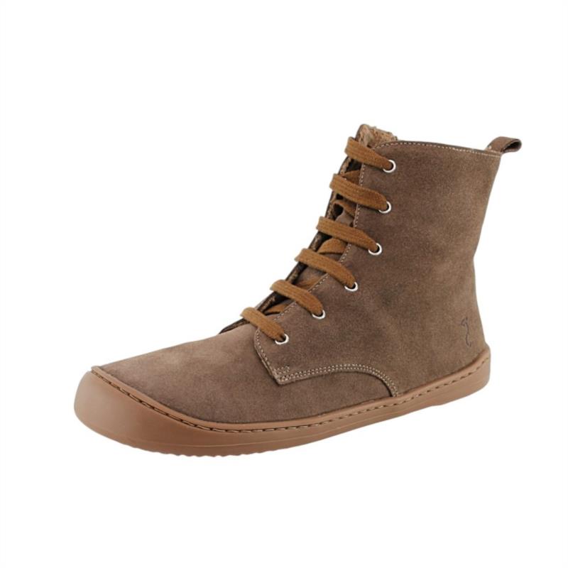 Bota Alta Serraje Taupe Beige