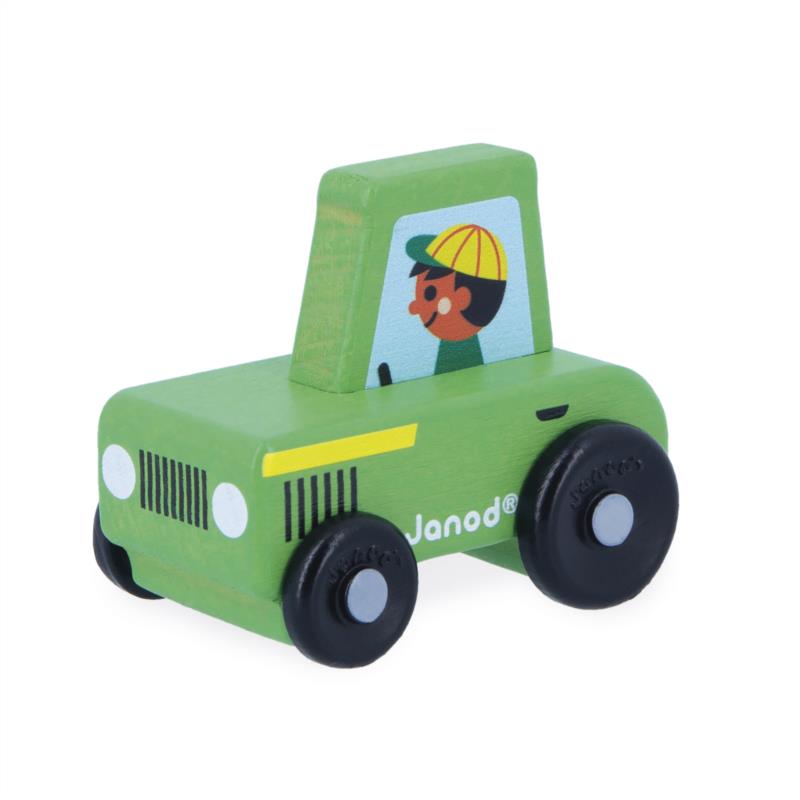 Tractor Verde Madera 