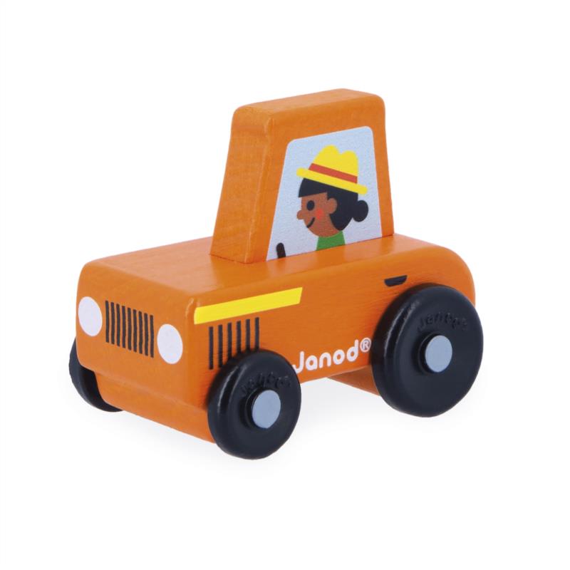 Tractor Rojo Madera
