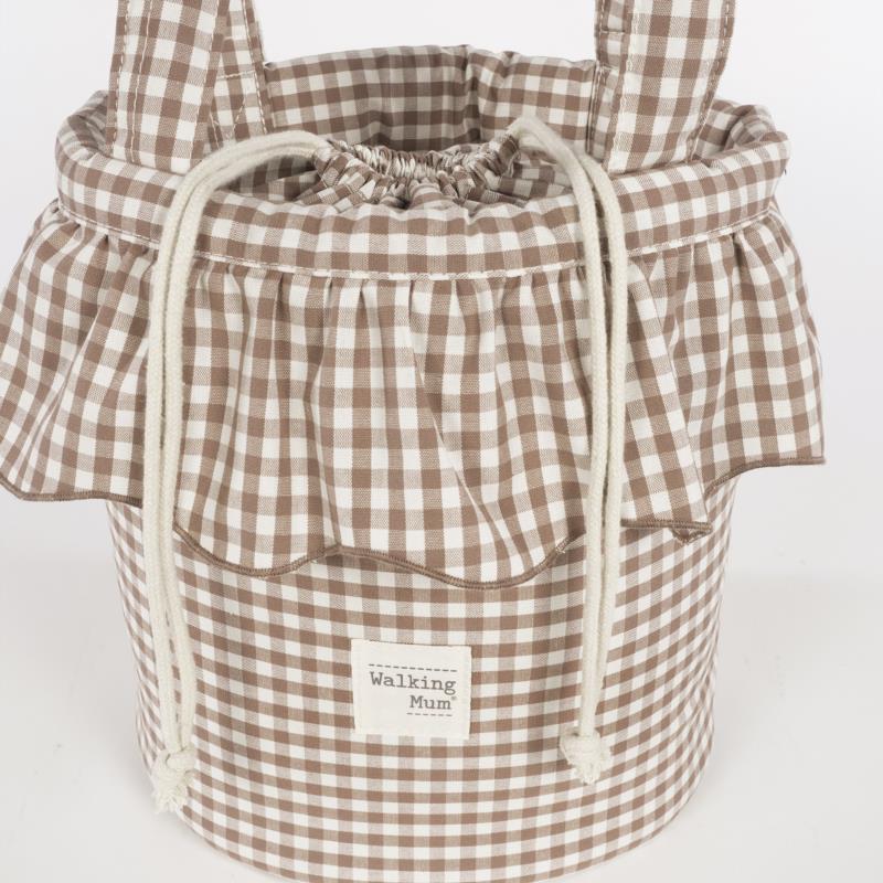 Bolso Bucket Praliné Vichy Moka