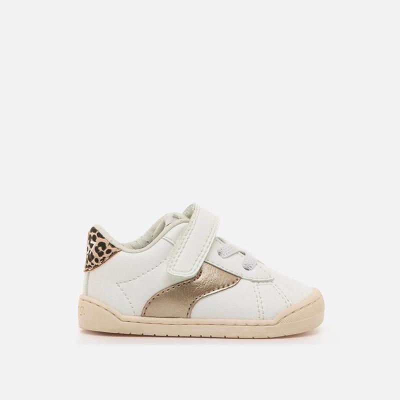 Zapatilla Free Baby Blanco Ferdi Oro Rosa