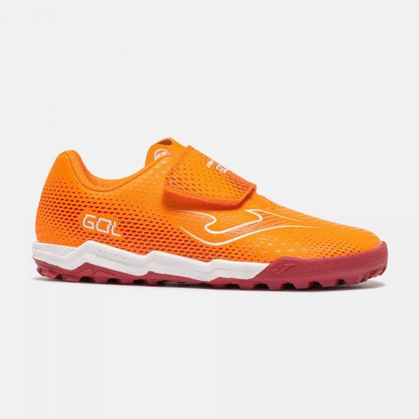 Bota Fútbol Gol Junior Naranja Turf