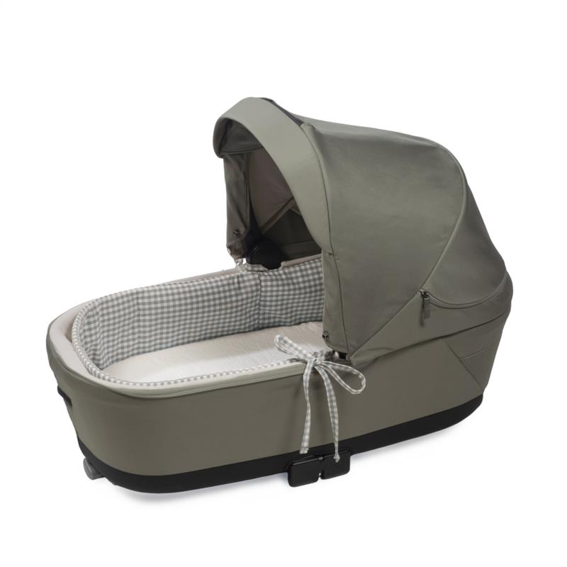 Cubre Cuco Varillas+Sábana Ajustable Praliné Vichy Matcha 