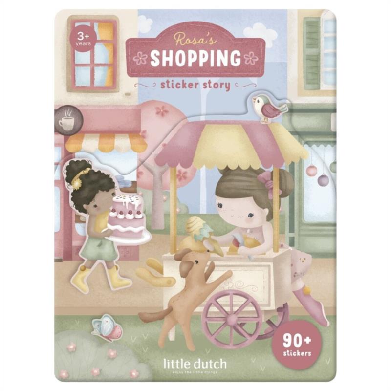 LIBRO DE PEGATINAS DE COMPRAS CON ROSA