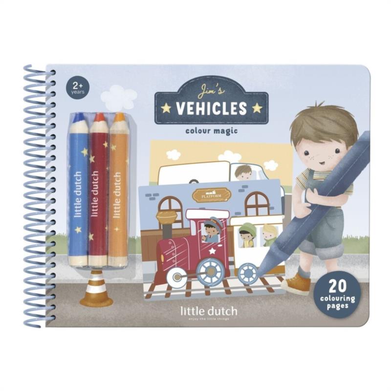 Libro Mágico Vehículos Jim Con Lápices