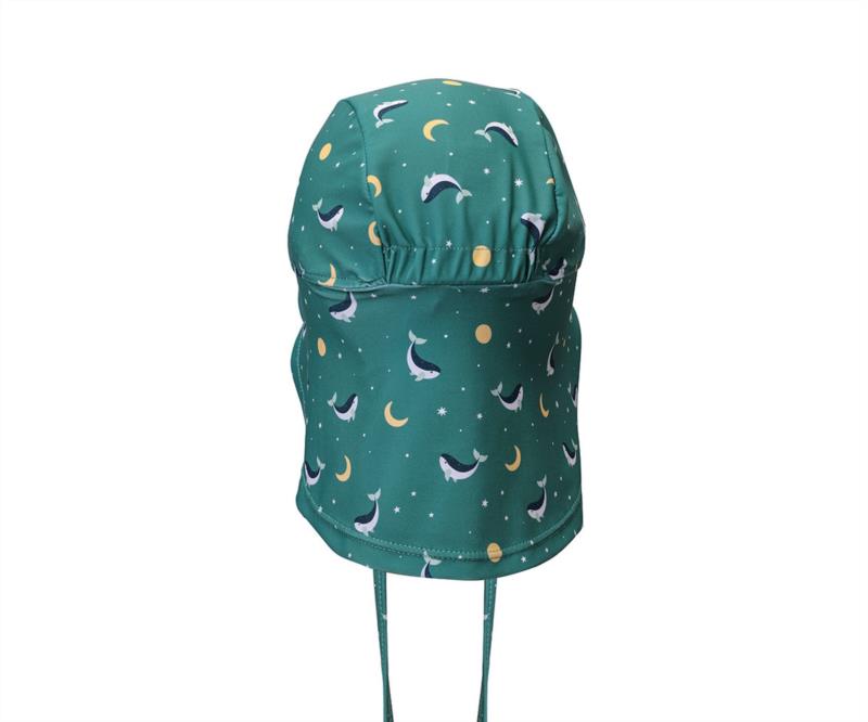 Gorro Playa Bebe Whale Teal