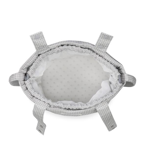 Bolsa Bucket Little Bloom Vichy Gris 