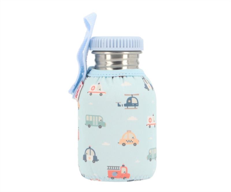 Botella Acero con Funda City Cars 350ml