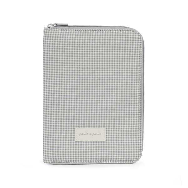 Portadocumentos Little Bloom Vichy Gris 