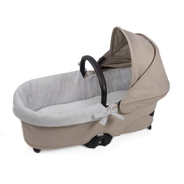 Cubre Cuco Dual+Sábana Ajustable Little Bloom Vichy Gris 