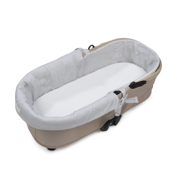 Cubre Cuco Dual+Sábana Ajustable Little Bloom Vichy Gris 