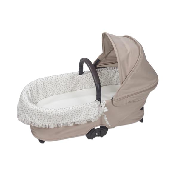 Cubre Cuco Dual+Sábana Ajustable Little Bloom Flor Gris 