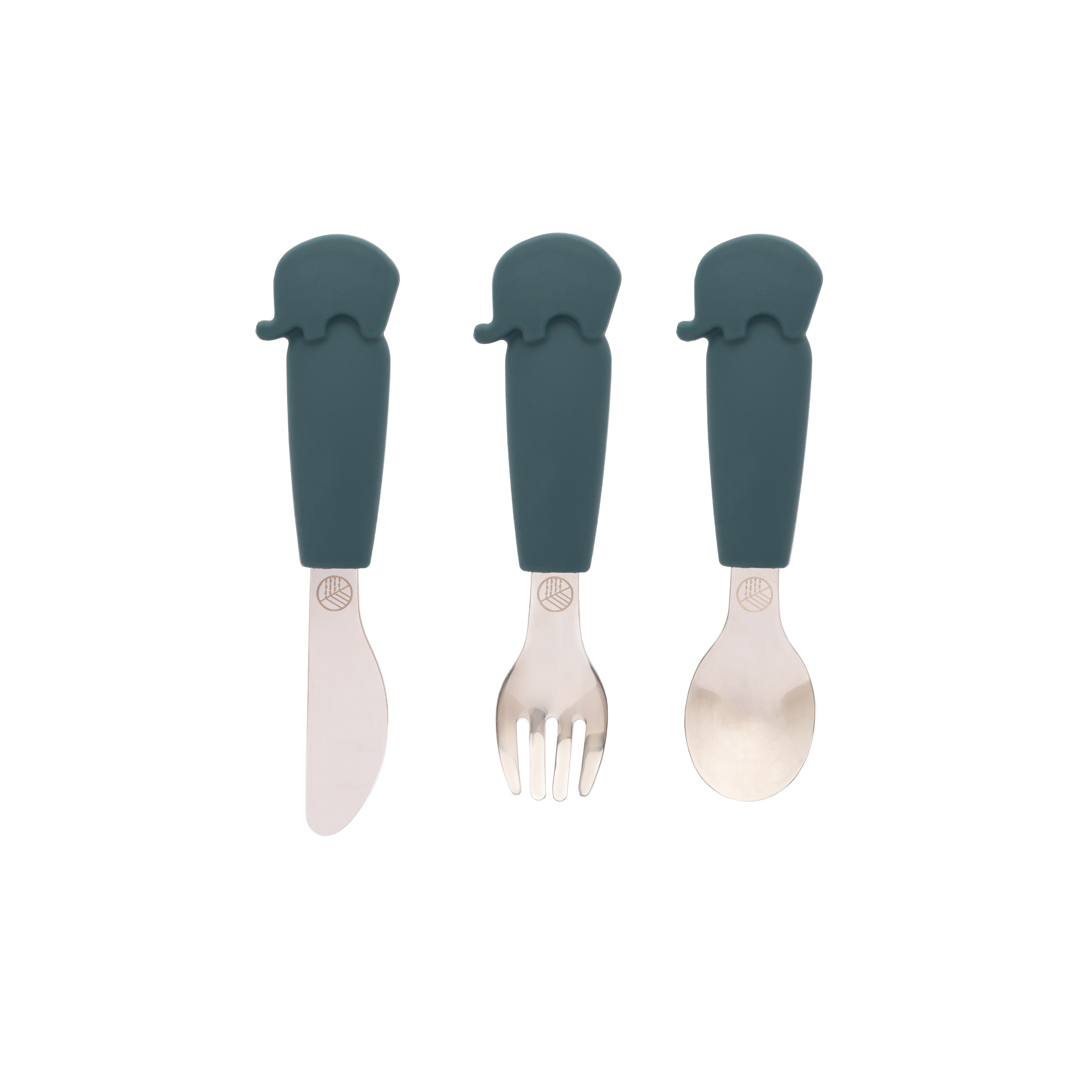 Cubiertos Acero&Silicona Verde Teal
