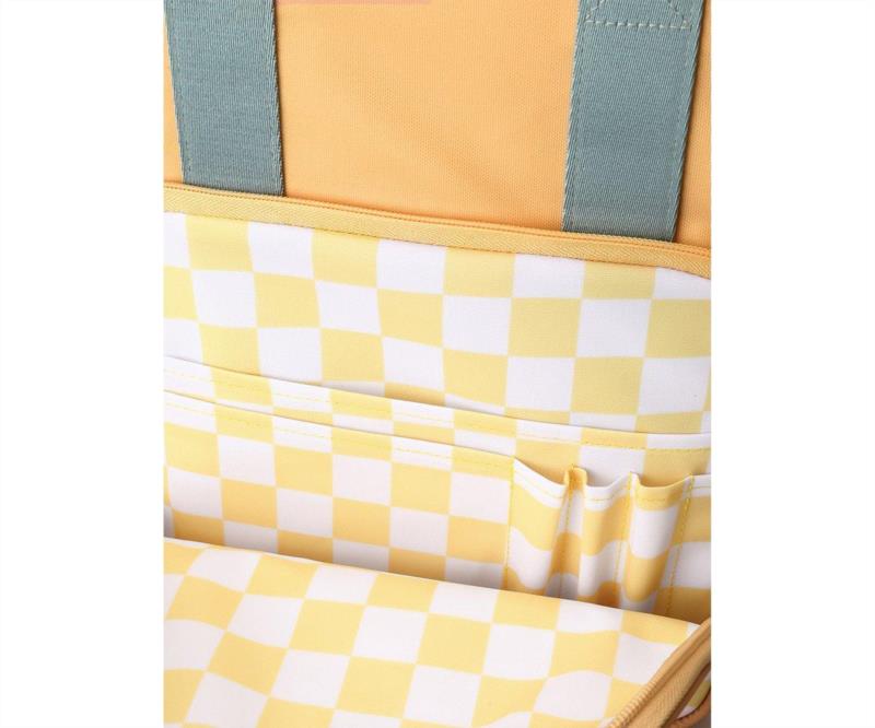 Mochila Témica Stripes Yellow Chess