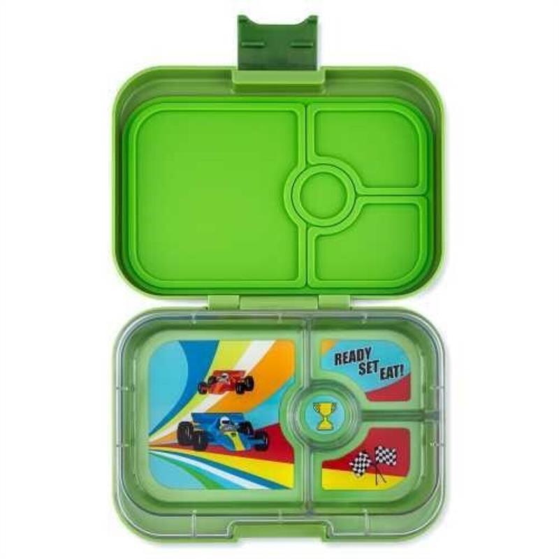 Yumbox Panino Green Matcha Race Cars