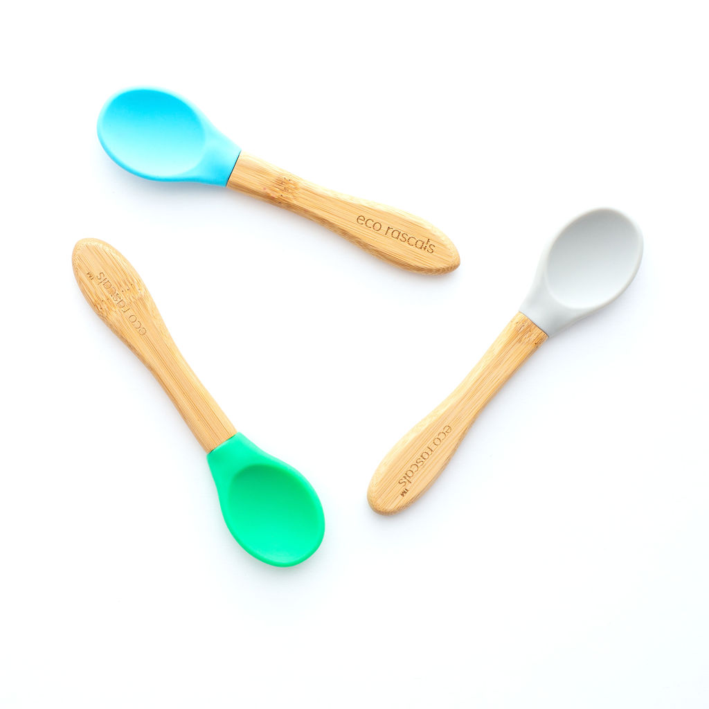 set cucharas gris azul verde eco rascals